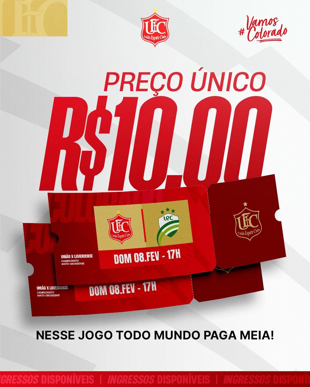 União joga em casa por classificação e anuncia ingresso promocional a R$ 10 contra o Luverdense