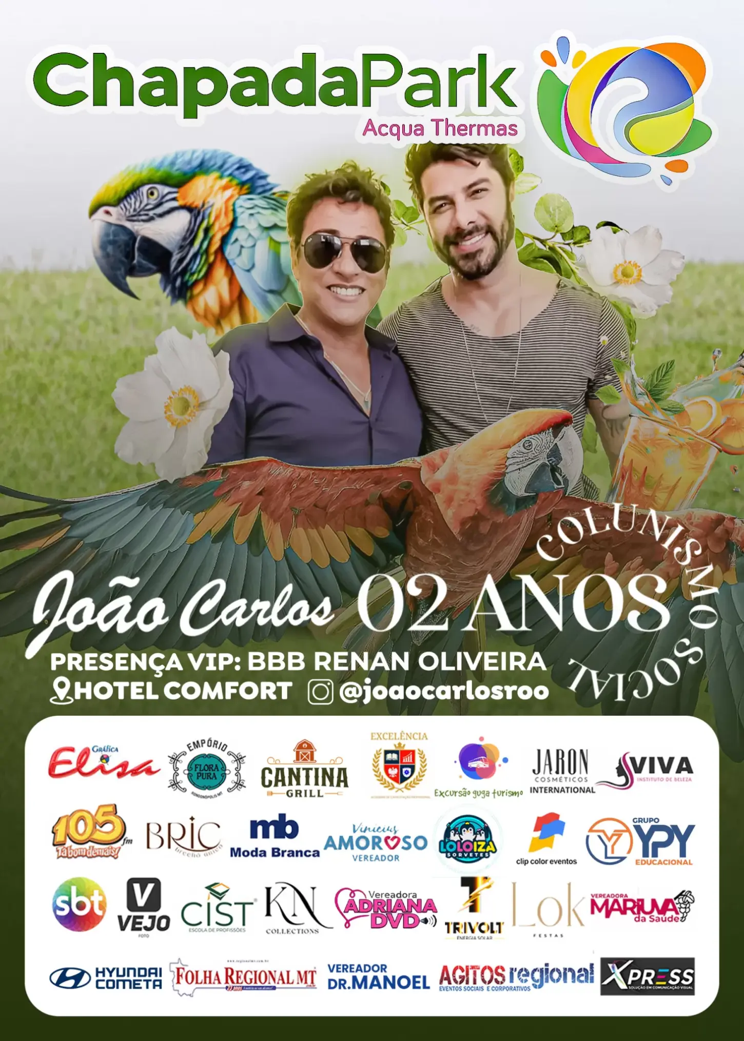 Celebração de 2 anos de Colunismo social do promoter João Carlos em Rondonópolis