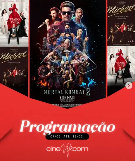 Cinema da semana tem estreia de Mortal Kombat 2, Michael e O Diabo Veste Prada 2 em Rondonópolis