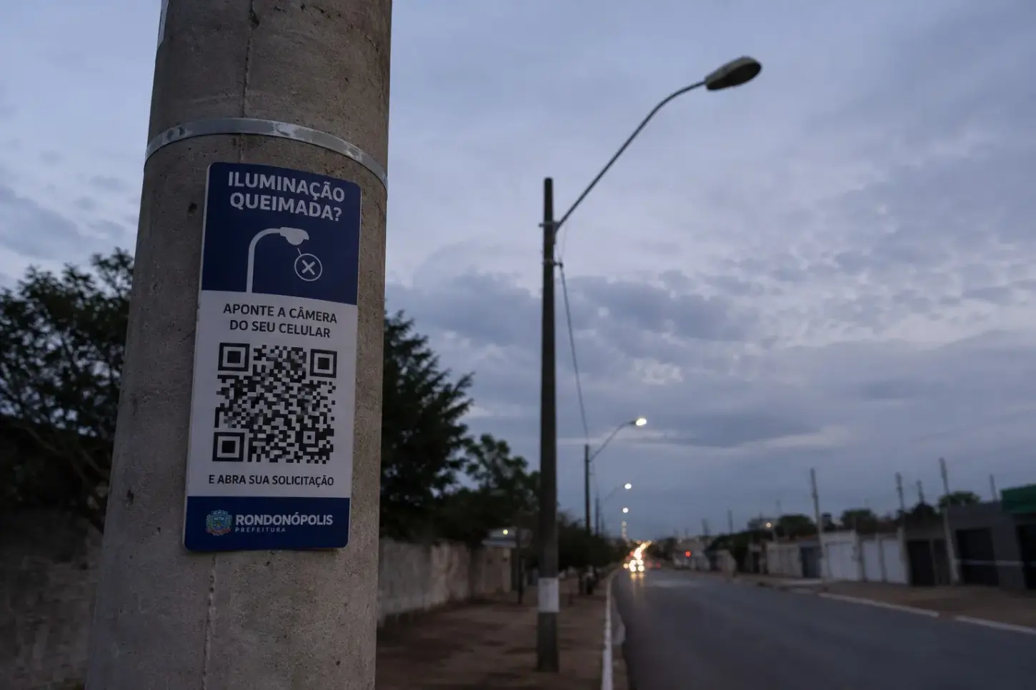 Projeto propõe uso de QR Code em postes para agilizar manutenção da iluminação pública em Rondonópolis