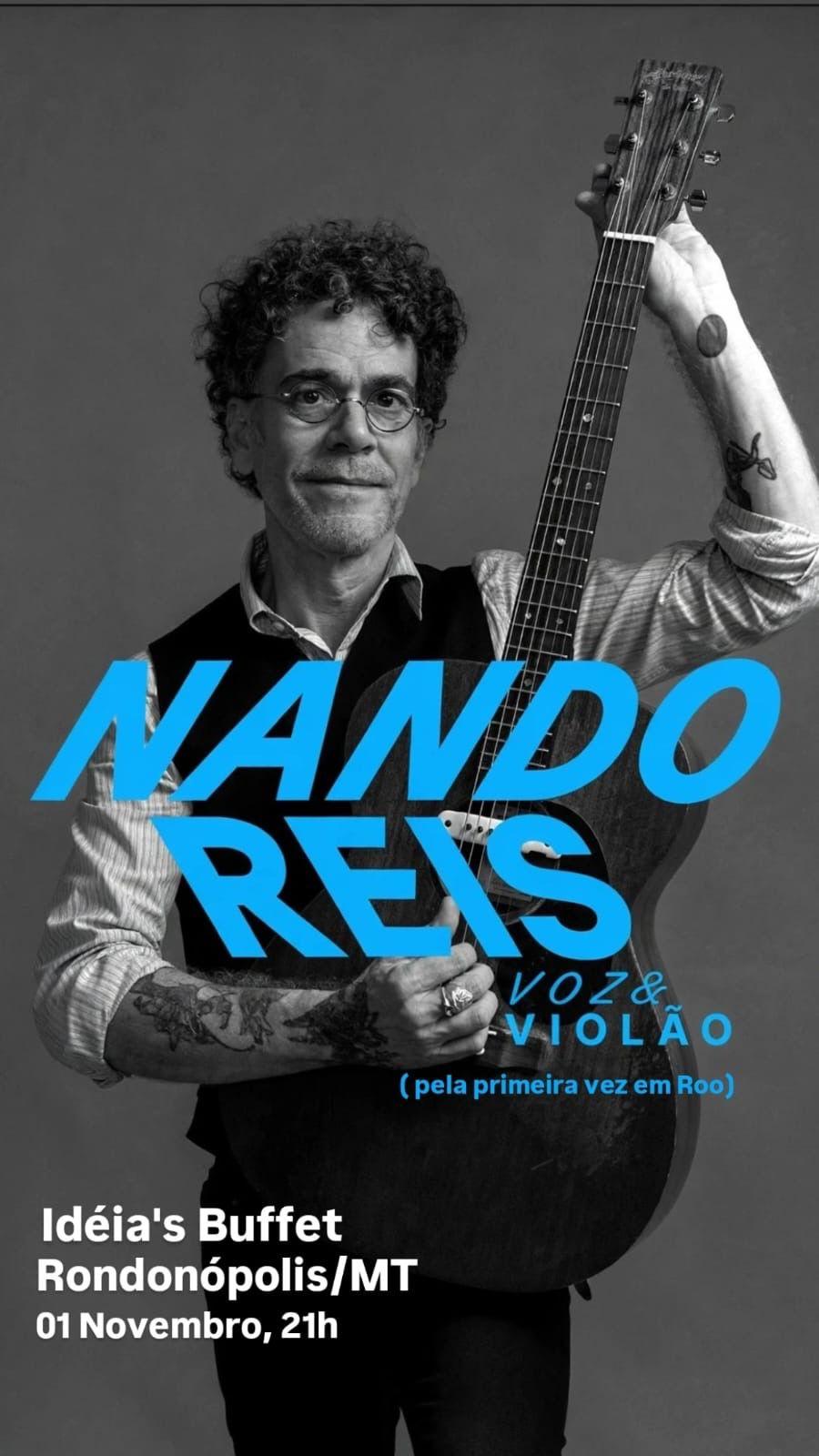 Ícone da música brasileira, Nando Reis se apresenta pela primeira vez em Rondonópolis